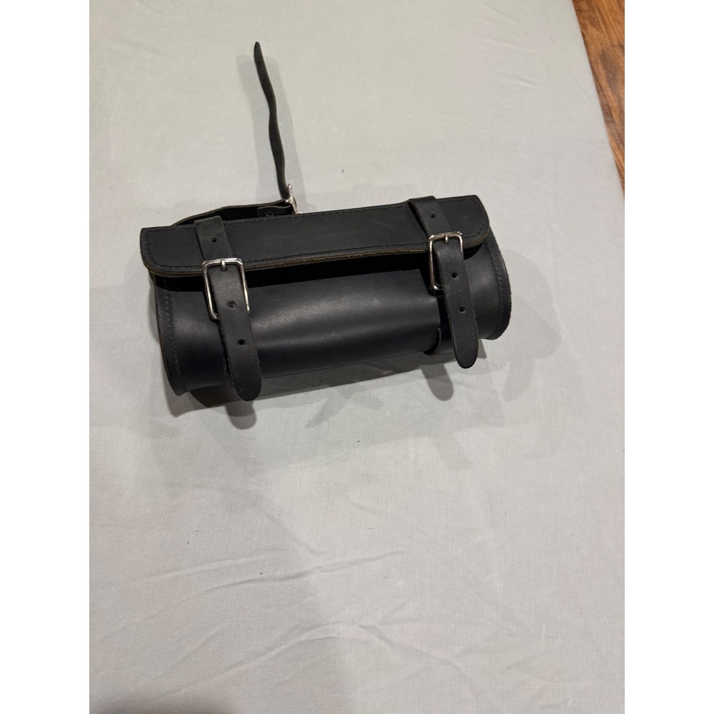 Biker Unisex Unbranded Leather Motorcycle Tool Bag OS Black